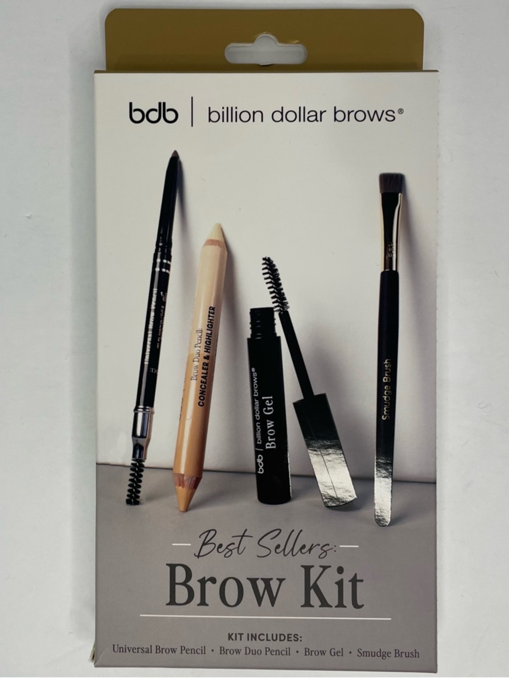 Billion Dollar Brows Best Sellers Brow Kit Universal Pencil Gel Brush 4pc New
